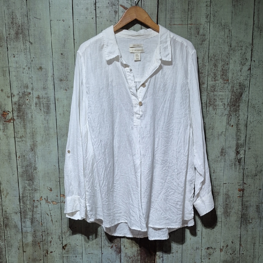 Cynthia Rowley White Casual Button Down Shirt